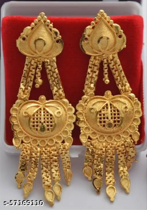 Beautiful golden earrings for women