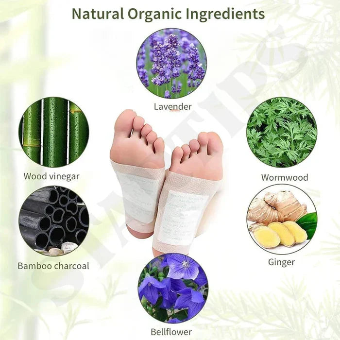 Kinoki Detox Foot Pads – Natural Foot Pain Relief Patches (10 Pack)