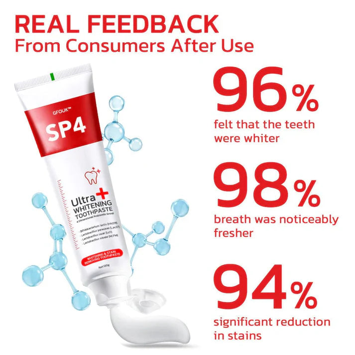 🦷 SP4 Ultra Whitening Probiotic Toothpaste – Fresh & Clean Oral Care