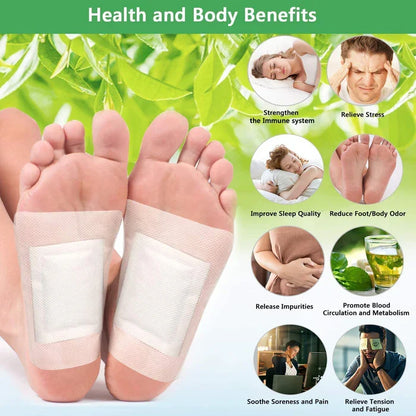 Kinoki Detox Foot Pads – Natural Foot Pain Relief Patches (10 Pack)