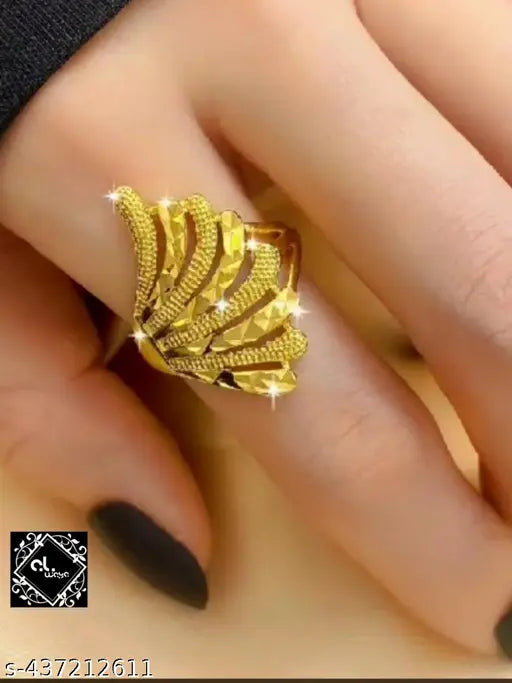 ALWAYA Prasenat A Latest barss gold plated desinar rings callection for women and girls.