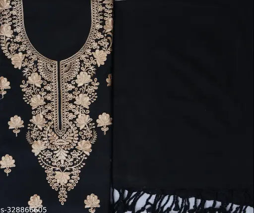 Woolen suit Woolen Embroidery suit Winter suit Woolen suit Material Woolen suit for Ladies Woolen suit with plazzo Woolen suit for Women Stole suit Party Wear Suit Woolen Salwar Suit Suit Dupatta